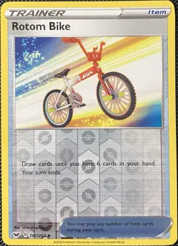 Rotom Bike 181/202 Swsh01: Sword & Shield Reverse Holo - Pokemon Card - Image 1
