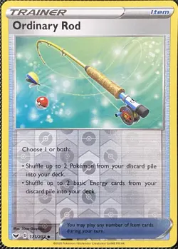 Ordinary Rod 171/202 Swsh01: Sword & Shield Reverse Holo - Pokemon Card - Image 1