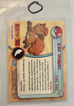 #37 Vulpix - Pokemon Topps Card TV Animation Edition - Image 2