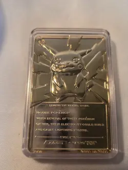 Pokemon Special Edition 23 karat Gold-Plated Trading Card #25 PIKACHU - 1999 - Image 2