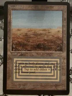 *P R 0 X Y* Mtg Magic The Gathering Scrubland Trading Card *P R 0 X Y* - Image 2