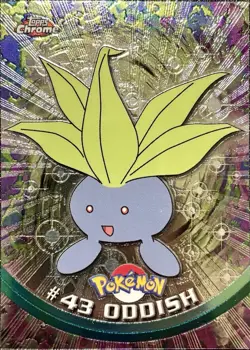 ODDISH #43, Series 1 - 2000, Topps TV Animation Edition Chrome Pokemon Card - Image 1