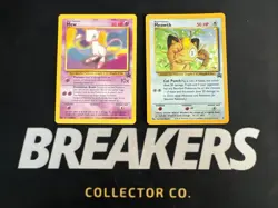 Wizards of the Coast (WotC) Black Star Promo Pokemon Card Lot: Holo Meowth & Mew - Image 1