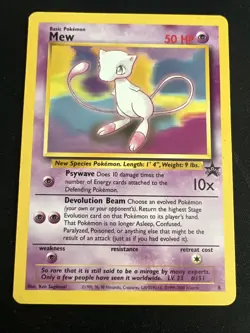 Wizards of the Coast (WotC) Black Star Promo Pokemon Card Lot: Holo Meowth & Mew - Image 2