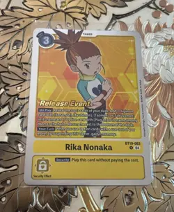 Digimon Card Game Pre-Release Release Event Promo Rika Nonaka BT19-083 Foil - Image 1