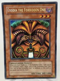 EXODIA THE FORBIDDEN ONE MC1-EN001 LIMITED EDITION YUGIOH CARD HOLO RARE - Image 1