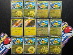 12 Pcs Captain Pikachu Set cbb1c - Gem Combo Holo Cards Pokemon Cards Chinese - Image 1