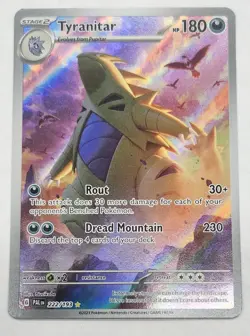 Pokemon TCG Tyranitar Scarlet & Violet Paldea Evolved Holo Card 222/193 - Image 1