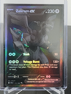 Pokemon Black Bolt Zekrom EX Secret Rare Card #172 NM-M - Image 1