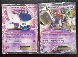 Pokemon Cards Lot Meowstic EX 37/83 AND Hoopa EX Xy71 - Image 1