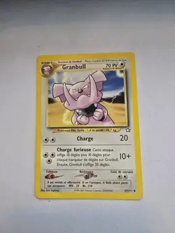 Pokemon Card LP WOTC 2nd Gen Uncommon French Granbull 37/111 Neo Genesis NM - Image 1