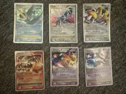 Pokemon LV. X 6 Card Lot-Heatran, Giratina, Regigigas, Dialga, Empoleon, Mewtwo - Image 1