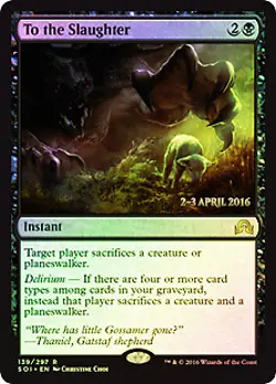1x To the Slaughter - Foil - Prerelease Promo Moderate Play, English Prerelease - Image 1