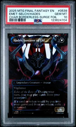 4704 Hades Emet-Selch 2025 MTG Final Fantasy #0539 Surge Foil PSA 10 - Image 1
