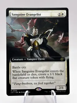 Sanguine Evangelist 0356 Extended Art Lost Caverns Of Ixalan LCI MTG NM - Image 1