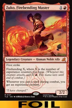 1x - Zuko, Firebending Master - FOIL #127 - Avatar: Eternal - NM MTG - Image 1