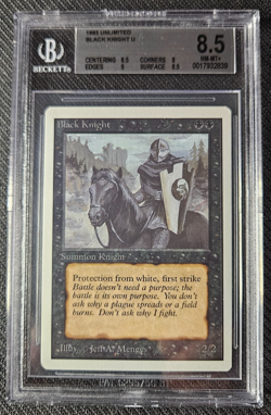 Unlimited - Black Knight - MTG - Magic the Gathering - NM-MT+ BGS 8.5 B+ - Image 1