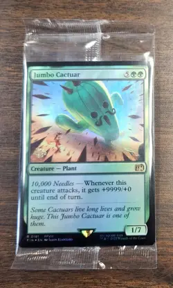 Jumbo Cactuar 191 FOIL Pre release 2025 Magic The Gathering Final Fantasy - Image 1