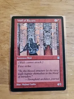 Wall of Razors - Stronghold - MTG Magic - Uncommon - Red Creature - Image 1