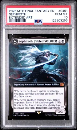 3253 Sephiroth One-Winged Angel 2025 MTG Final Fantasy #0451 Extended Art PSA 10 - Image 1