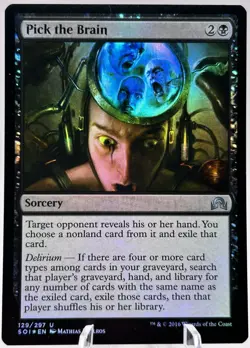 Pick the Brain 129/297 Foil Shadows Over Innistrad SOI MTG NM - Image 1