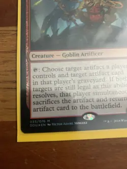 MTG Magic The Gathering Goblin Welder Foil 035/076 Used - Image 2