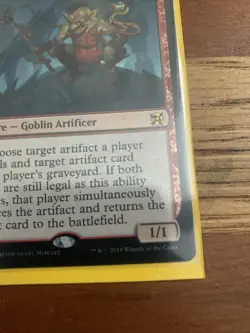 MTG Magic The Gathering Goblin Welder Foil 035/076 Used - Image 3