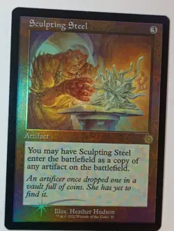 Sculpting Steel x1 Foil Retro BRO Brothers' War MTG Magic the Gathering - Image 1