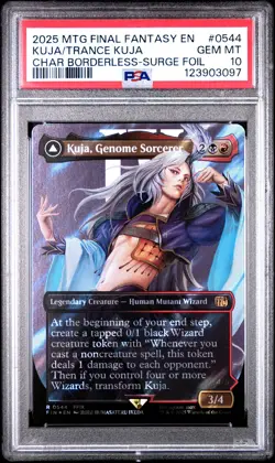 3097 Kuja Genome Sorcerer Trance 2025 MTG Final Fantasy #0544 Surge Foil PSA 10 - Image 1