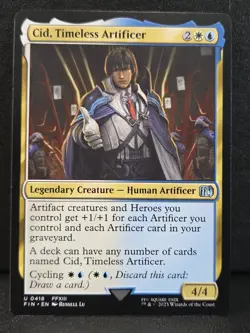 MTG NM Cid, Timeless Artificer Final Fantasy Magic the Gathering Card 418 - Image 3