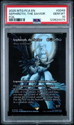 123624479 Sephiroth The Savior 2025 MTG Final Fantasy FCA #0049 Foil PSA 10 - Image 1