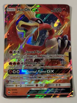 Ho-Oh GX 21/147 Sm-Burning Shadows Holo Full Art Pokemon TCG LP - Image 1