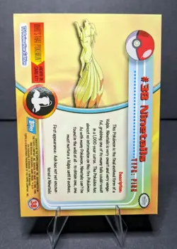Pokemon Topps #38 Ninetales (Blue Logo) 1999 TV Animation Series 1 - Image 2
