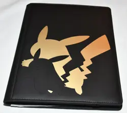 NEW! Ultra Pro Pokemon Poke Ball 9 Pocket Elite Binder Pikachu Black Gold - Image 1