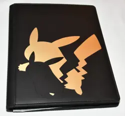 NEW! Ultra Pro Pokemon Poke Ball 9 Pocket Elite Binder Pikachu Black Gold - Image 2