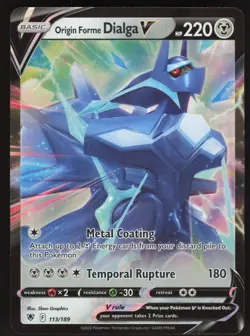 Origin Forme Dialga V 113/189 Ultra Rare Pokemon TCG SWSH10: Astral Radiance NM - Image 1