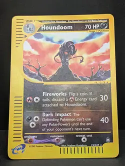 Houndoom 015/147 Aquapolis Reverse Holo Rare Pokemon TCG Nintendo MP - Image 3