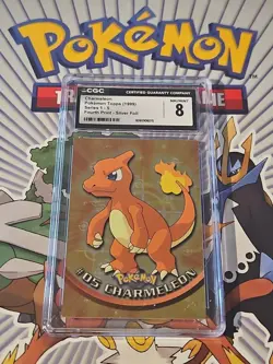 1999 Pokemon Topps Charmeleon #05 Silver Foil CGC 8 NM-MT - Image 1