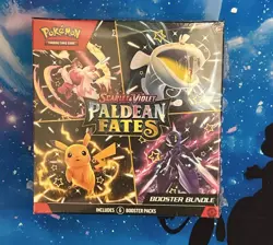 Pokemon TCG Scarlet & Violet Paldean Fates 6 Booster Pack Bundle Factory Sealed - Image 1