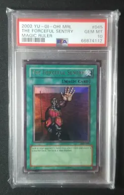 2002 Yu-Gi-Oh! Magic Ruler Unlimited MRL-045 The Forceful Sentry Holo PSA 10 - Image 1