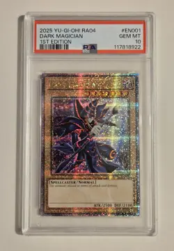 2025 YU-GI-OH! Quarter Century Stampede Dark Magician QCR RA04-EN001 QCSR PSA 10 - Image 1