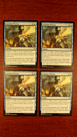4x 4 x Lazotep Plating x4 - NM Near Mint, War of the Spark, English, MTG Magic - Image 1