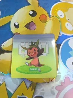 Chespin Pokemon 3D Lenticular card - Image 1
