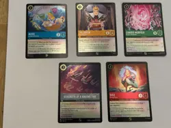 Disney Lorcana TCG Lot of 5 Promo cards set 9 Fabled. #2, #3, #7, #8, #9 - Image 1