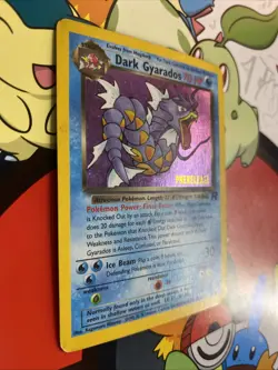 Dark Gyarados Prerelease 08/82 SWIRL WOTC Promo Holo Rare Pokemon Card 1999 - Image 2