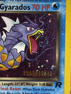 Dark Gyarados Prerelease 08/82 SWIRL WOTC Promo Holo Rare Pokemon Card 1999 - Image 3