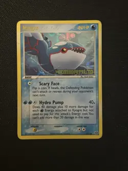 Kyogre 15/106-Reverse Holo Rare-Pokemon TCG: Ex Emerald STAMPED Pokemon Card-LP - Image 1