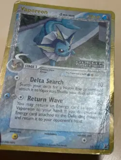 Vaporeon - 18/113 - Reverse Holo, EX Delta Species- Pokemon Card - Damaged - Image 3