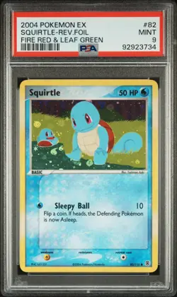 PSA 9 Squirtle - 82/112, Fire Red & Leaf Green - Reverse Holo - Pokemon Card - Image 1