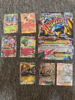 8 Card Pokemon EX Lot! XY Era Including 5 Ultra Rare Mega Pokemon EX Cards - Image 1